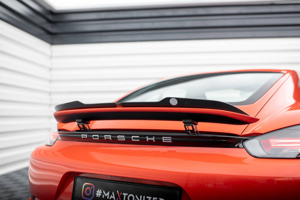 Spoiler Porsche 718 Cayman 982c Maxton Glans Zwart