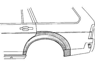 spatbordrand, 4 drs, rechts VW Passat, 1988-1993