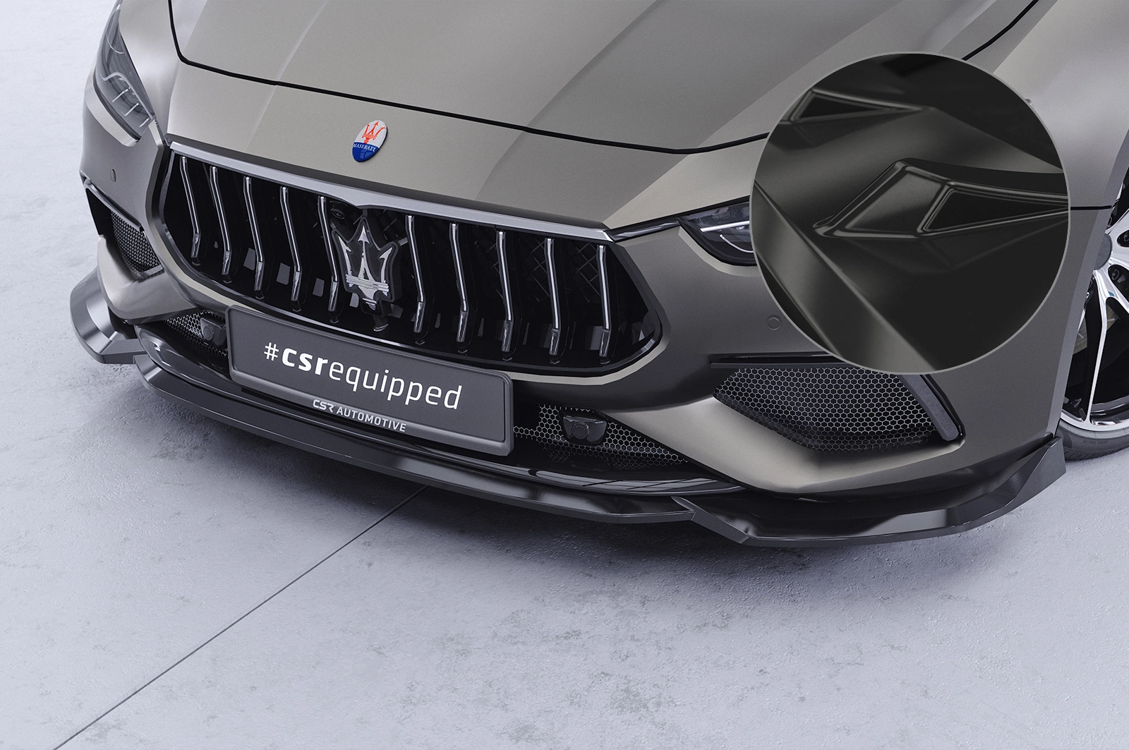 Voorspoiler Maserati Ghibli III (Tipo M157) glans zwart