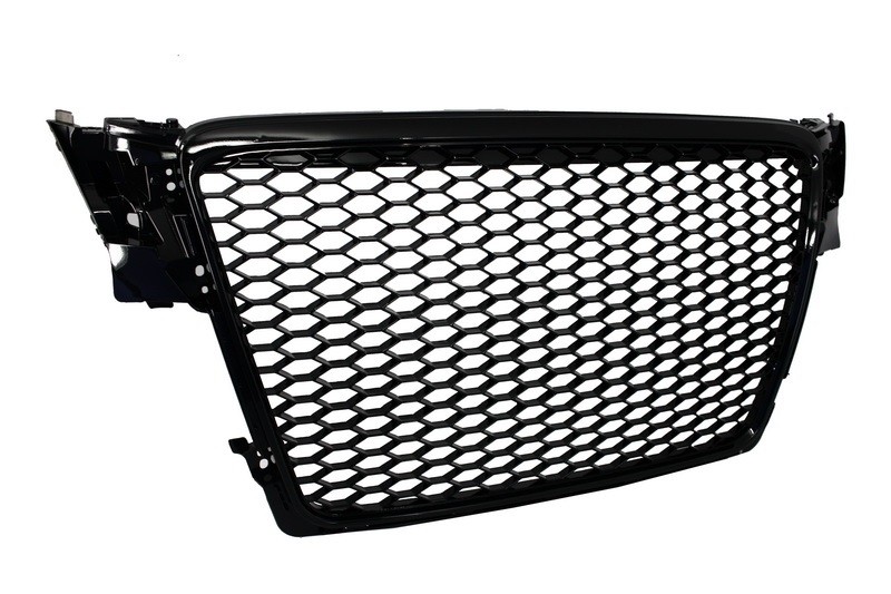 Grille Audi A4 B8 (2007-2012) RS Design Piano Black Embleemloos