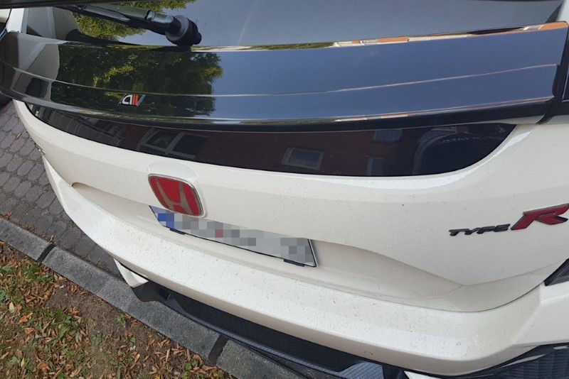 Onderspoiler Extentie Honda Civic IX Type R V.3 Glanzend Zwart