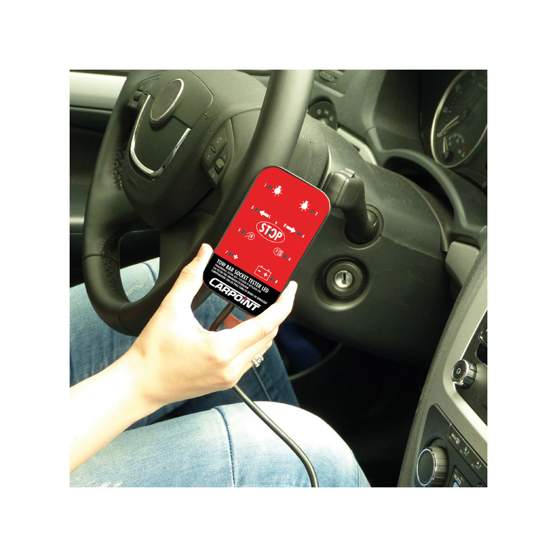 Carpoint LED Stekkerdoos Tester 12V