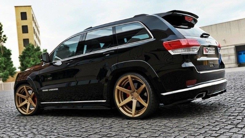 Achterzij Spoilers Jeep Grand Cherokee WK2 Summit Facelift Glanzend Zwart