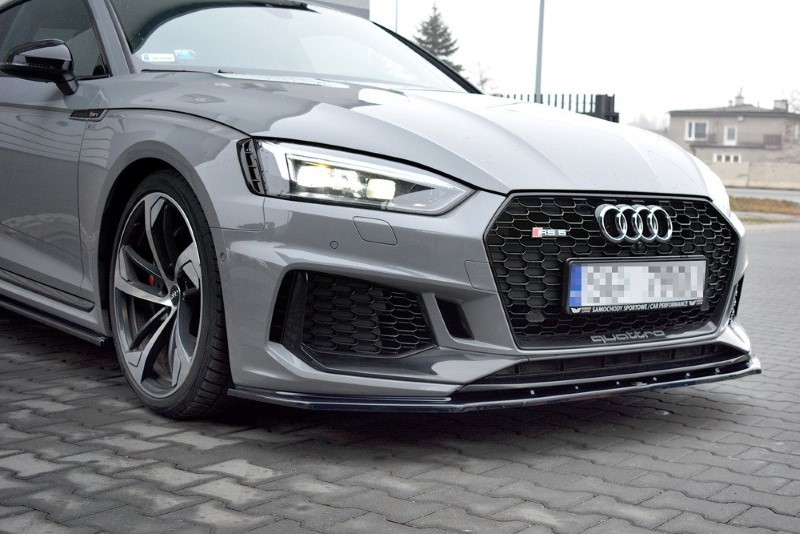 Voorspoiler Audi RS5 F5 Coupe / Sportback V.1 Glanzend Zwart
