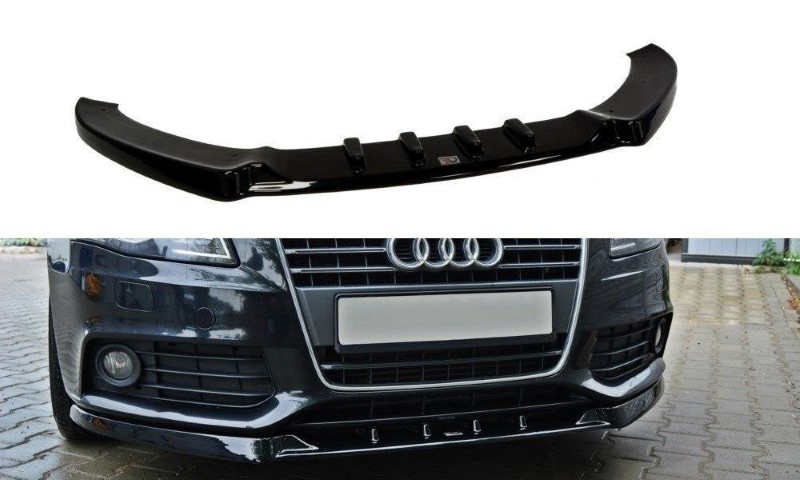 Voorspoiler Audi A4 B8 V.1 Glanzend Zwart