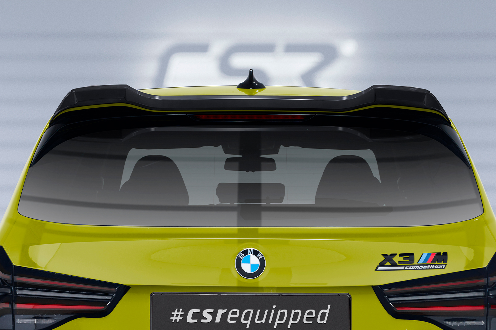 Spoiler BMW X3M F97 FL CSR Glans Zwart