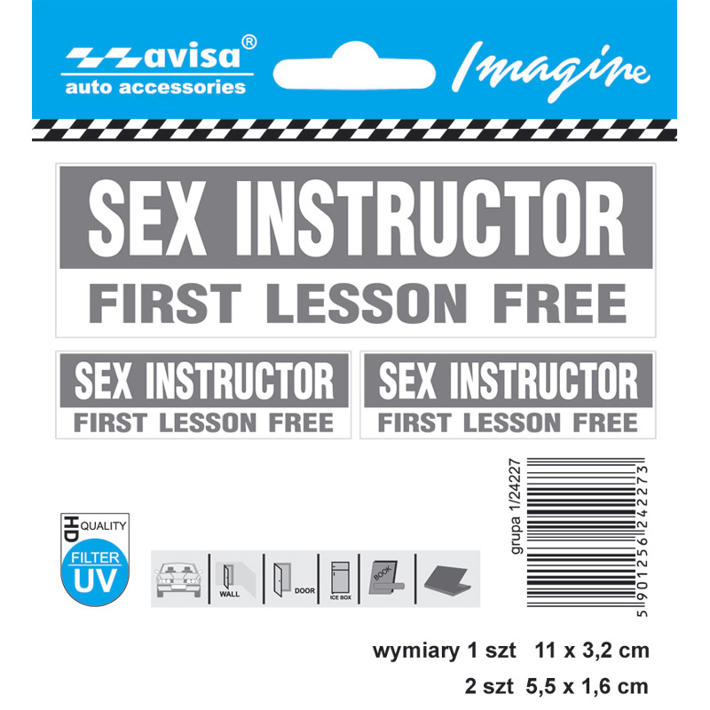 Auto Tattoo Sticker 'S.. INSTRUCTOR' mix