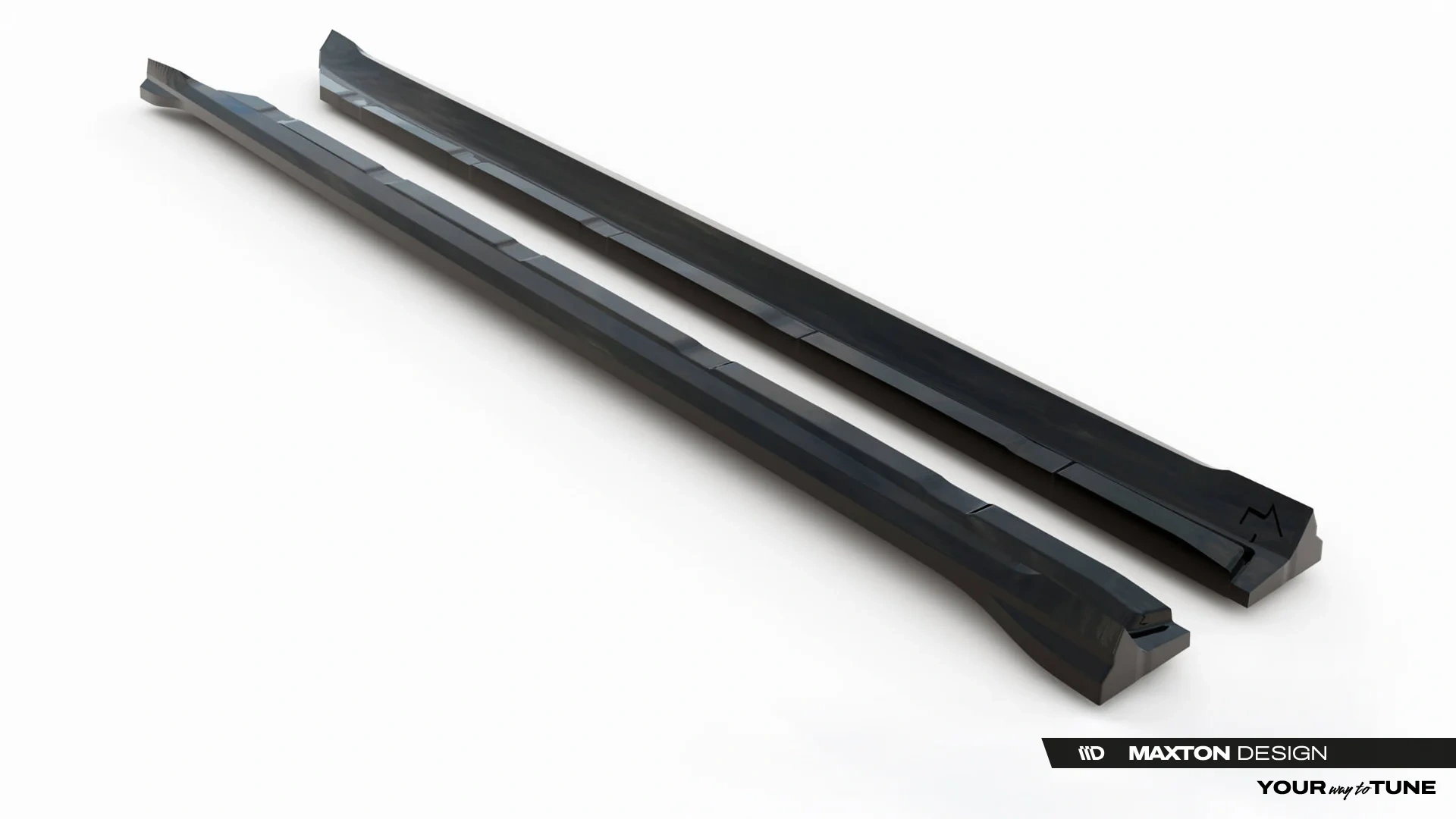 Zijskirts Porsche Cayenne Sport Design 18-23 Maxton Glans Zwart