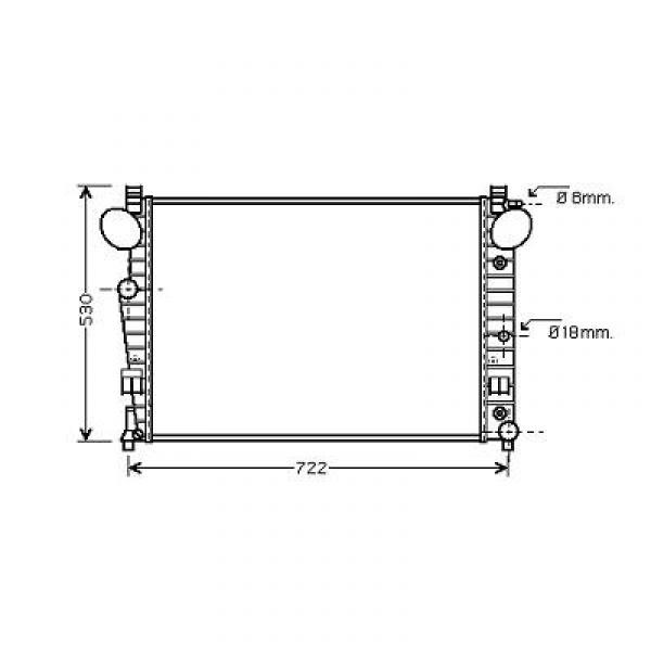 Radiator W220 98-05 645x462x24 S280 +/-AC