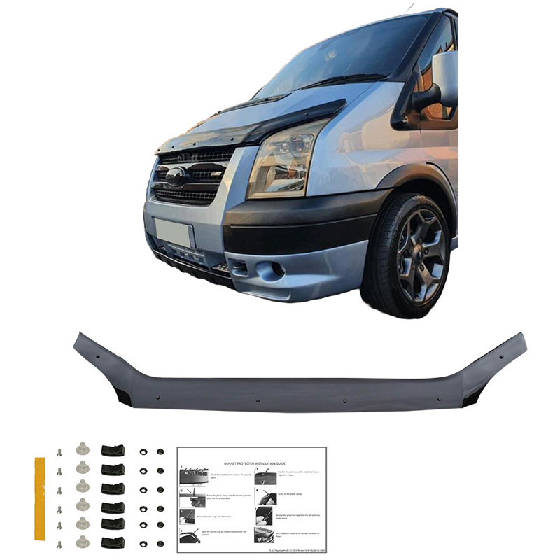 Motorkapbeschermer (steenslagcover)  Ford Transit MK7 2006-2014 - Glanzend zwart