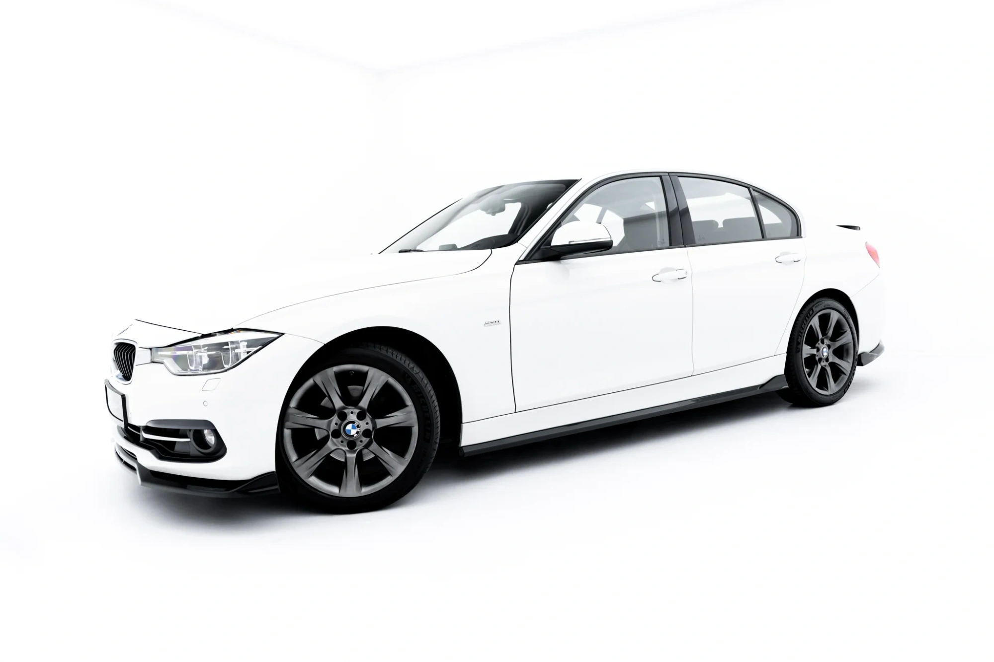 Side Skirts Diffusers BMW 3 Sportline Sedan / Touring F30 / F31 Maxton Glanzend Zwart