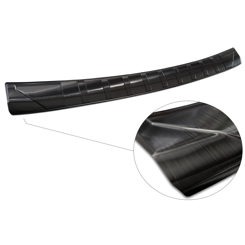Zwart RVS Achterbumperprotector  Mercedes C-Klasse W206 Kombi 2021- 'Ribs'