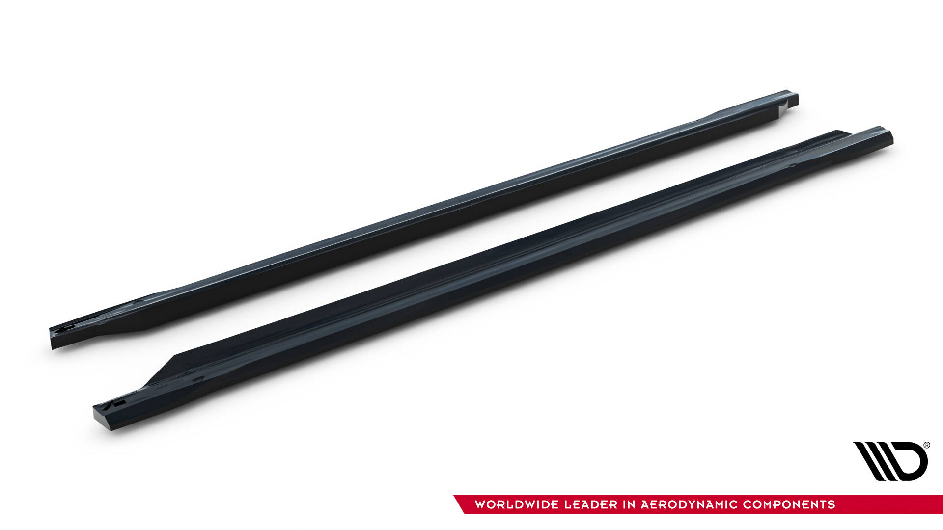 Zijskirts V.1 Volkswagen Golf GTI Clubsport MK8 Facelift Maxton Glanzend zwart