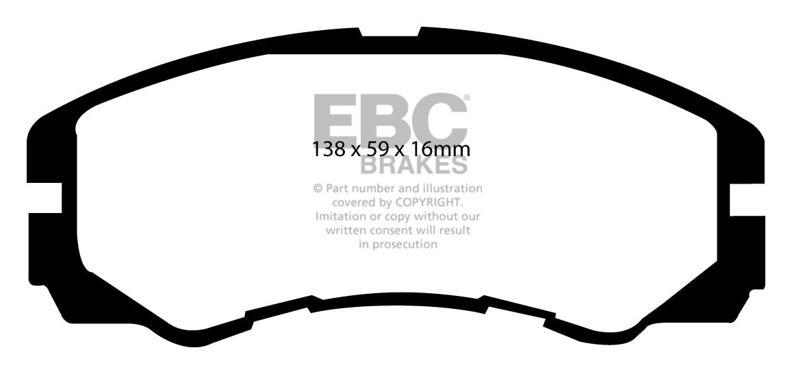 EBC Brakes ISUZU Trooper 3.0 TD (UBS73) 98-2005 Remblokken voorz