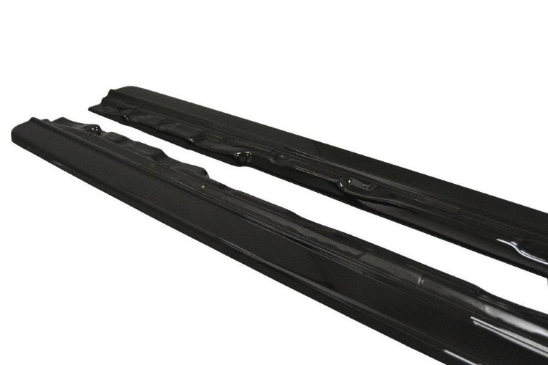 Zijskirts Audi S4 / A4 S-Line B9 Maxton Glanzend Zwart