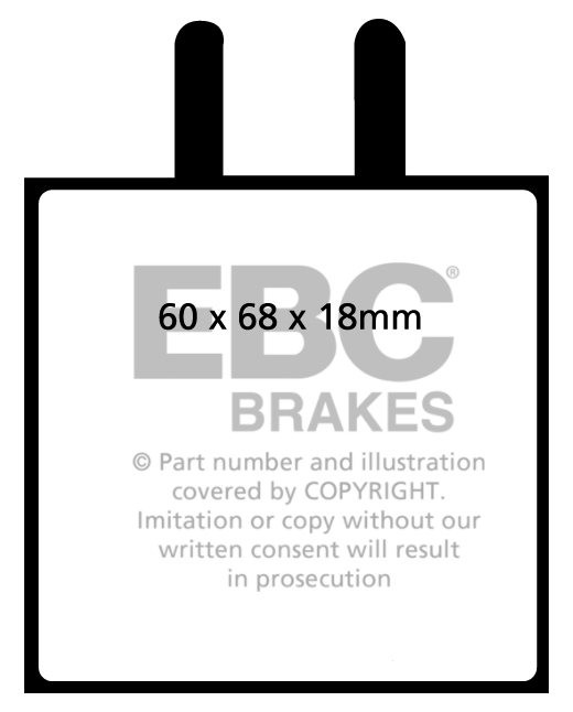 EBC Brakes FACEL VEGA II 6.3 61-64 Remblokken voorzijde
