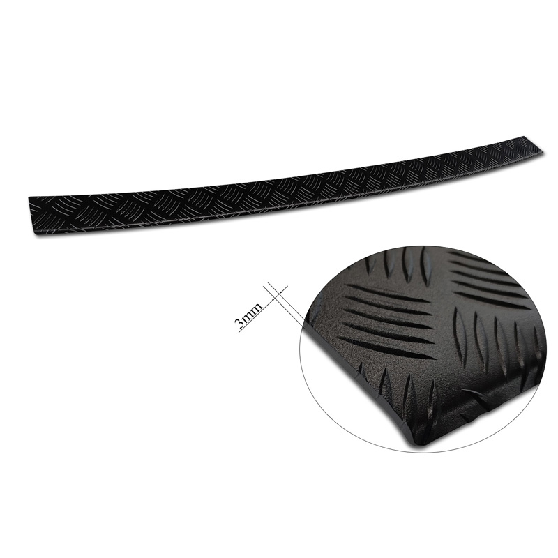 Matzwart Aluminium Achterbumperprotector  Volkswagen Tiguan II incl. Allspace & R-Line 2016-2020 & FL 2020-2024 'Riffled Plate'