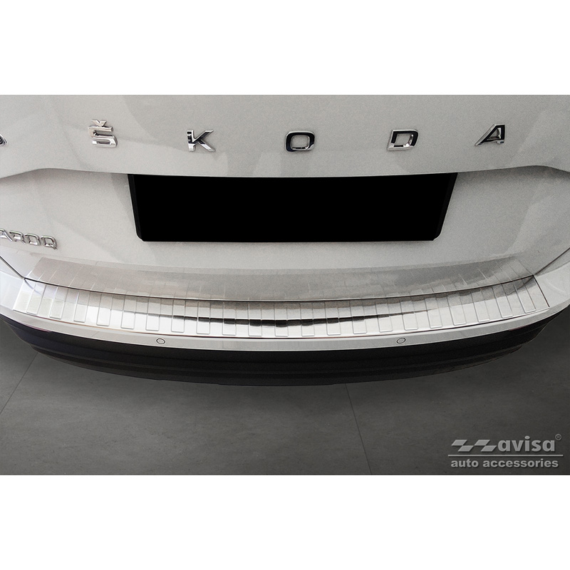 RVS Achterbumperprotector  Skoda Karoq Facelift 2022- + Sportline Facelift 2022- 'Ribs'