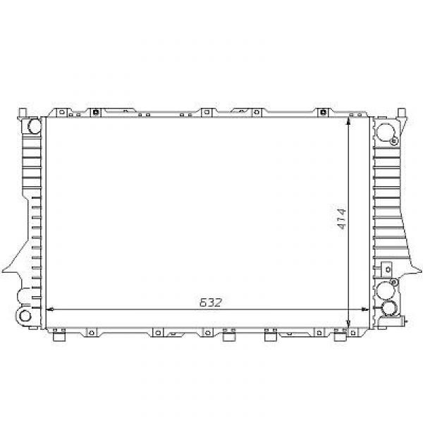 Radiator AUDI 100/Audi A6 C4 91-94 632x414 2.6/2.8 V6 + AC