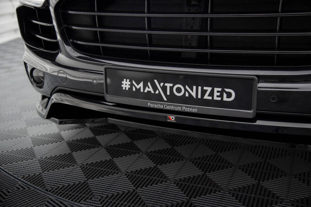 Voorspoiler Porsche Cayenne FL Maxton Glans Zwart