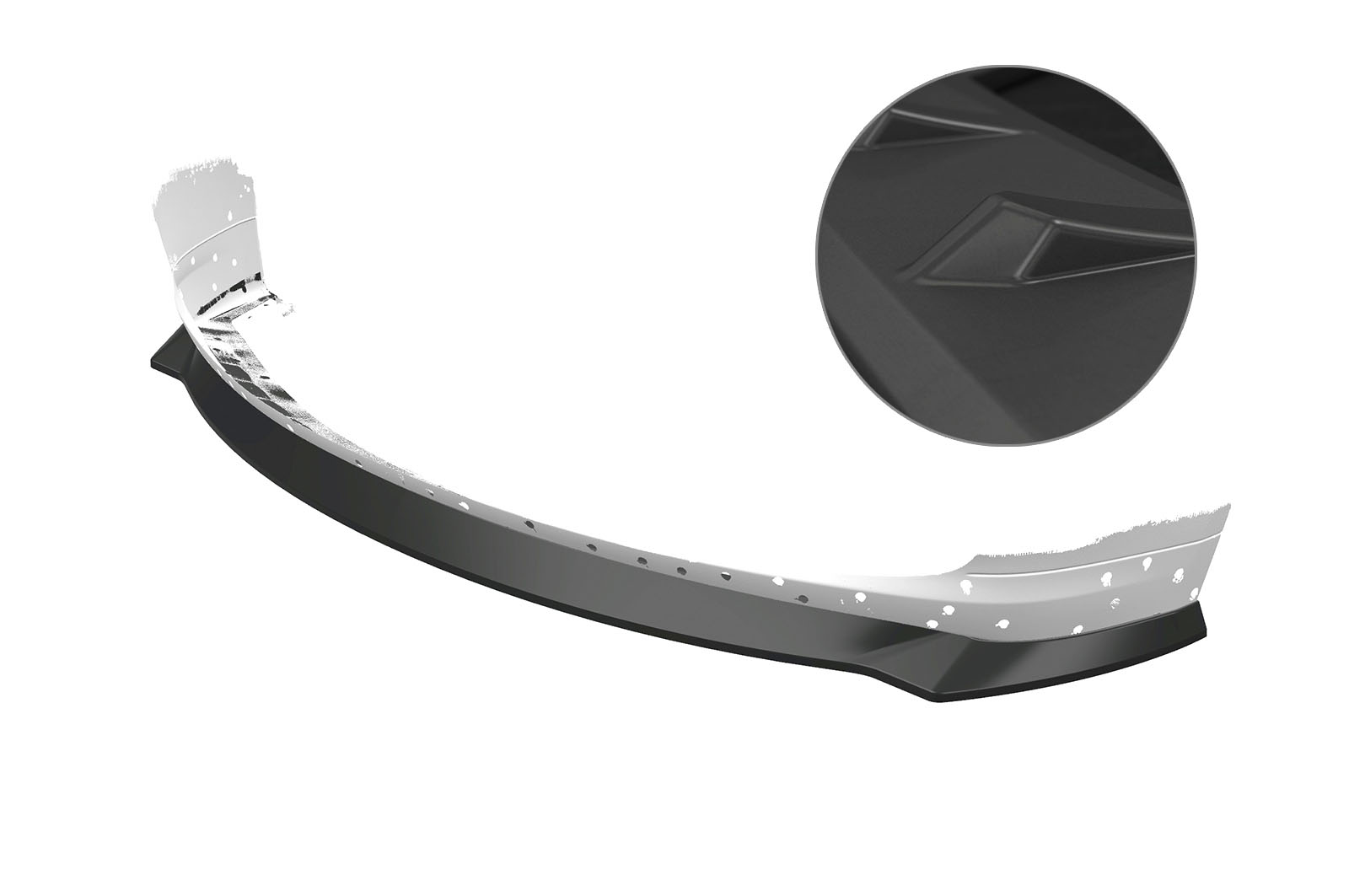 Voorspoiler BMW 5er E60/E61 Zwart Glans CSR