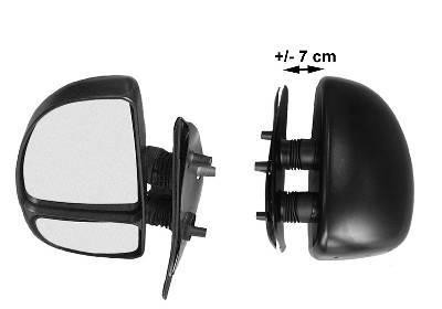spiegel, dubbel, korte arm (7 cm), links Fiat Ducato, 2002-2006
