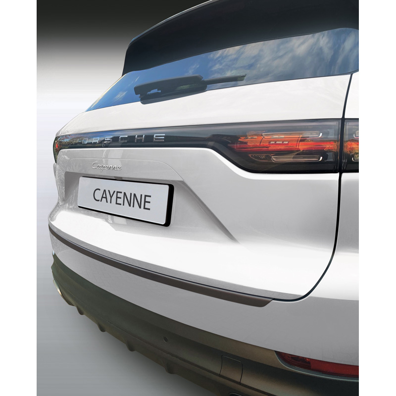 ABS Achterbumper beschermlijst  Porsche Cayenne 10/2017- excl. Coupé Zwart