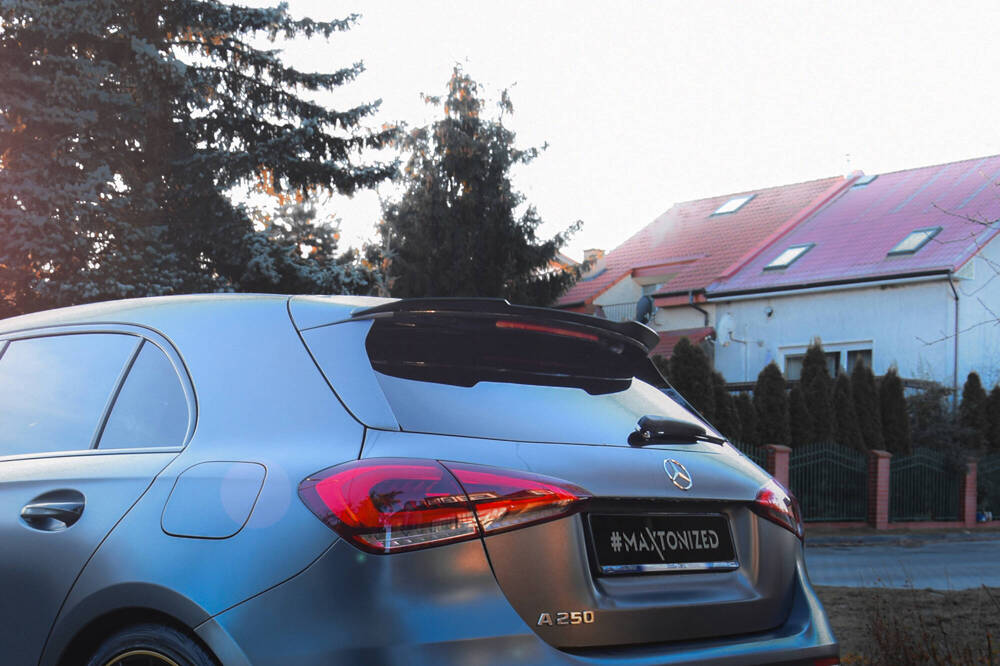 Spoiler Cap Mercedes A Klasse W177 Hatchback AMG Line Glans Zwart
