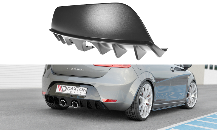 Diffuser Seat Leon Cupra FR 1P Maxton Design glans zwart Facelift