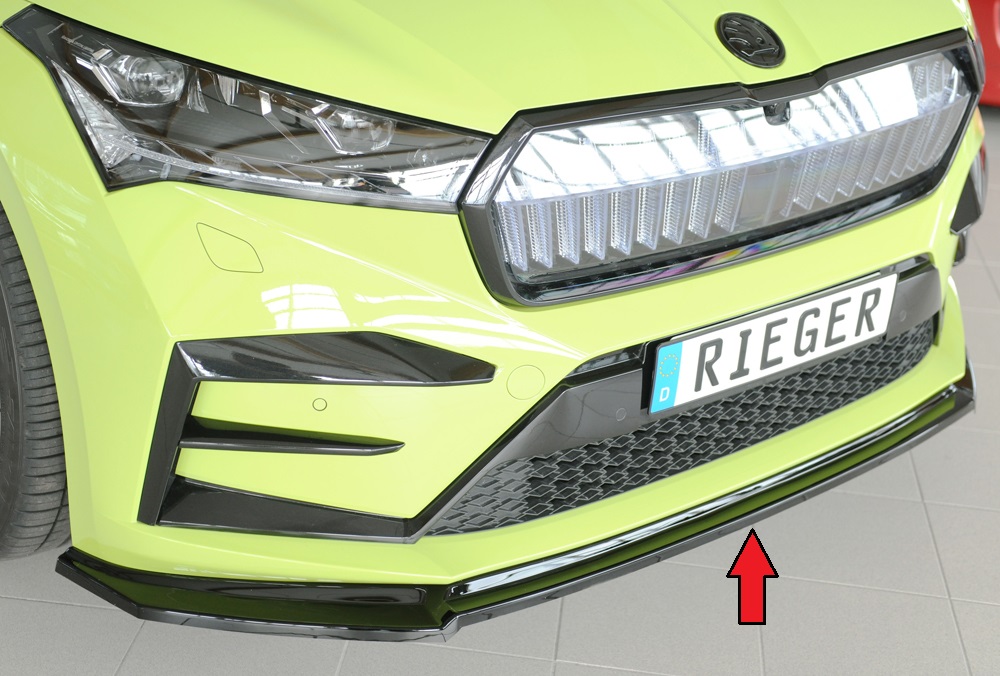 Voorspoiler Skoda Enyaq iV (NY): 10.20-01.2025 glans zwart
