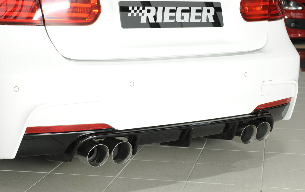 Achter Diffuser BMW 3 serie F30/F31 2012-... Zwart Glans Rieger