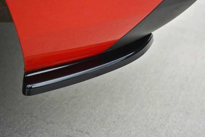 Achterzijde skirts Skoda Rapid Maxton Design glans zwart