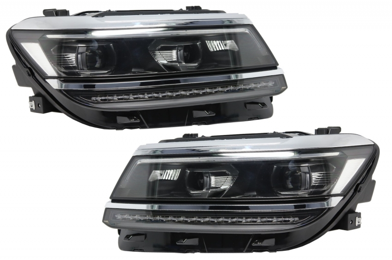 Headlights VW Tiguan II Mk2 (2016-up) R-Line Matrix Design Sequential Dynamic Turning Lights