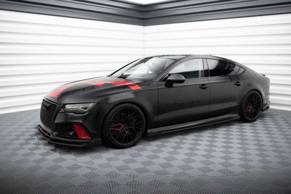 Zijskirts met Canards Audi A7 C7 S-Line Maxton Street Pro