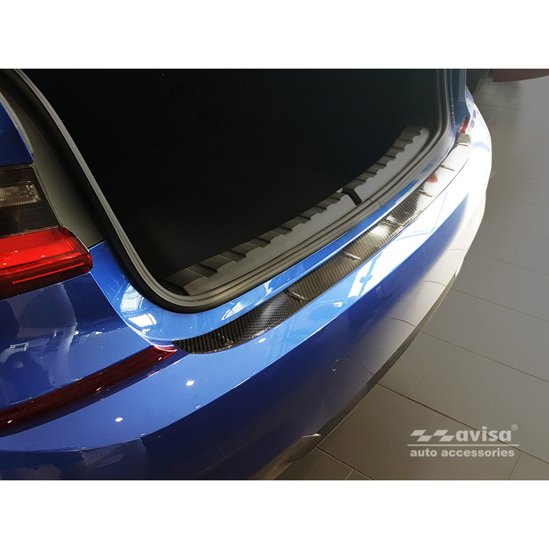 Echt 3D Carbon Achterbumperprotector  BMW 3-Serie G20 Sedan M-Pakket 2019-