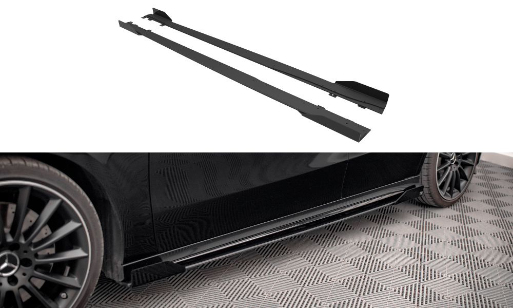 Zijskirts met Canards Street Pro Mercedes A-Klasse AMG Pakket & A35 AMG W177 Maxton