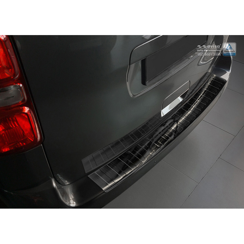 Zwart RVS Achterbumperprotector  Peugeot Traveller/Citroën Spacetourer/Toyota Pro-Ace 2016- 'Ribs'