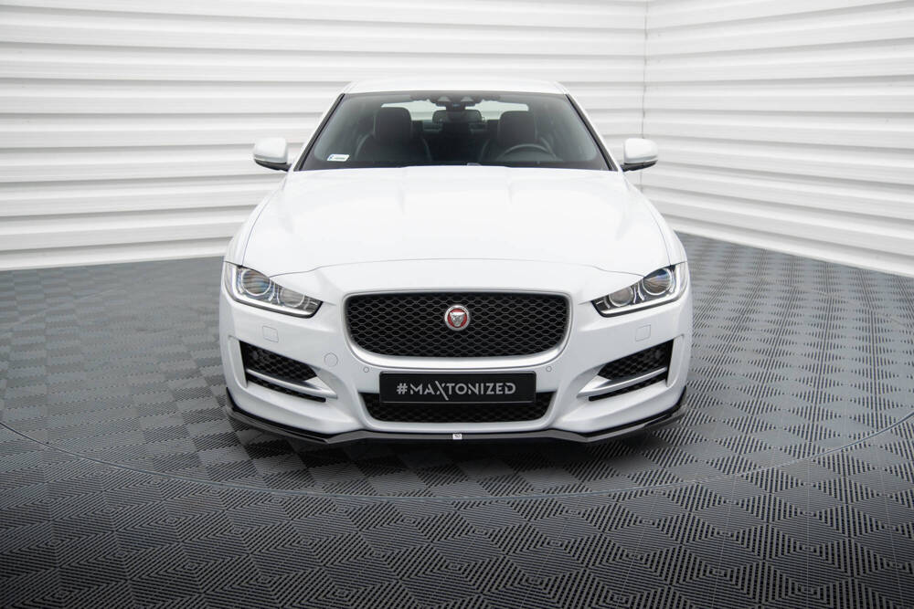Voorspoiler V.1 Jaguar XE R-Sport X760 Maxton Glans Zwart