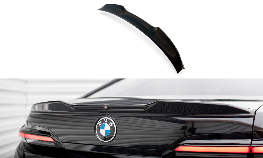 Spoiler BMW 7 Serie G70 M Pakket & M760E Maxton Glans Zwart