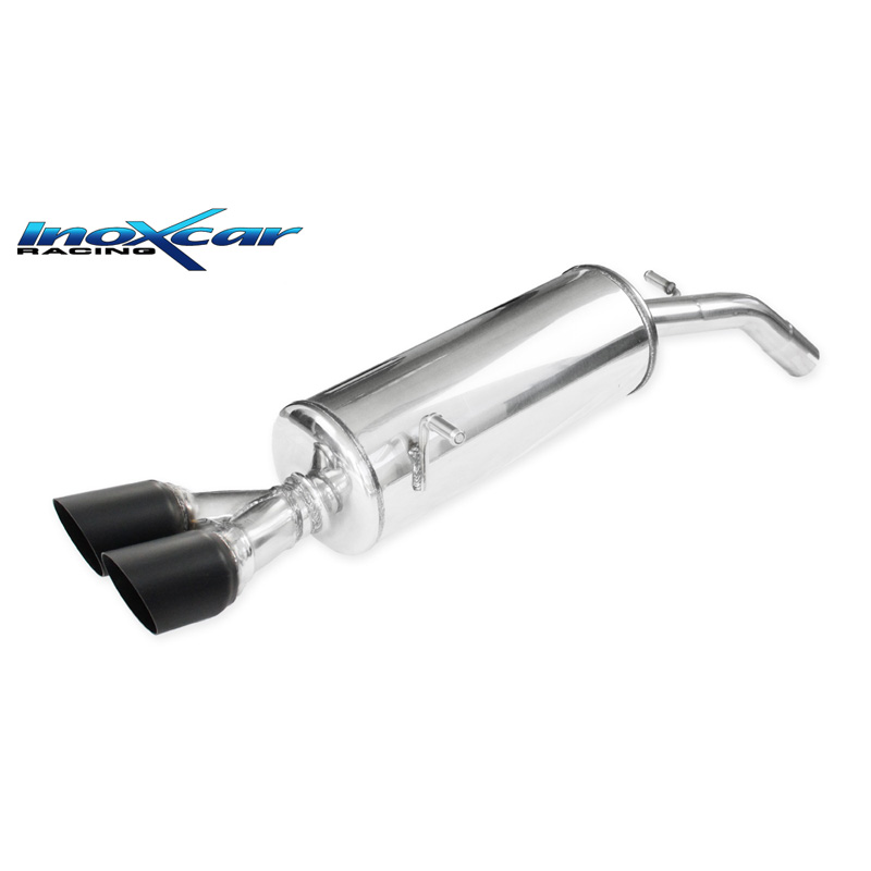 100% RVS Sportuitlaat  Peugeot 208 1.6 16v Turbo GTi (200pk) 2013- 2x80mm Ceramic Black