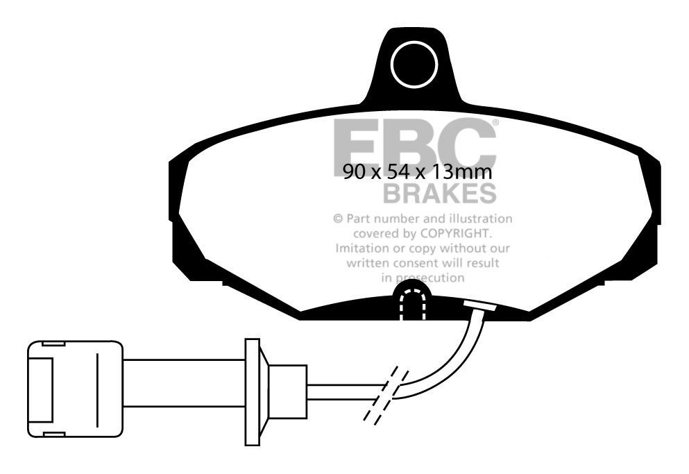 EBC Brakes FORD Sierra 2.9 XR 4x4 90-93 Remblokken achterzijde
