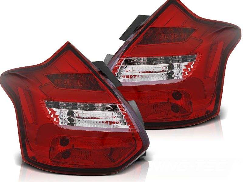 Taillights Ford Focus III 5 door 2011- LED red/Smoke