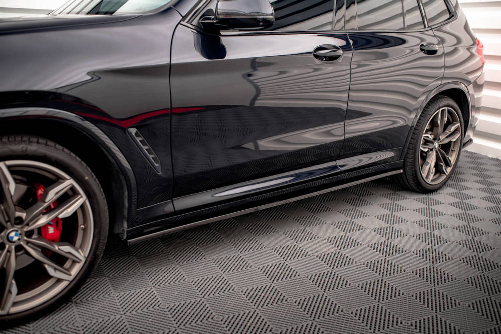 Zijskirts BMW X3 M Pakket / M40D / M40i  G01 Maxton Glans Zwart