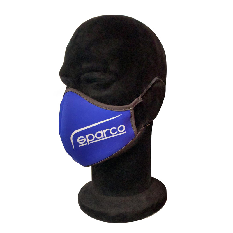 Sparco Beschermend & Uitwasbaar Gezichtsmasker (mondkapje) - Blauw - per stuk