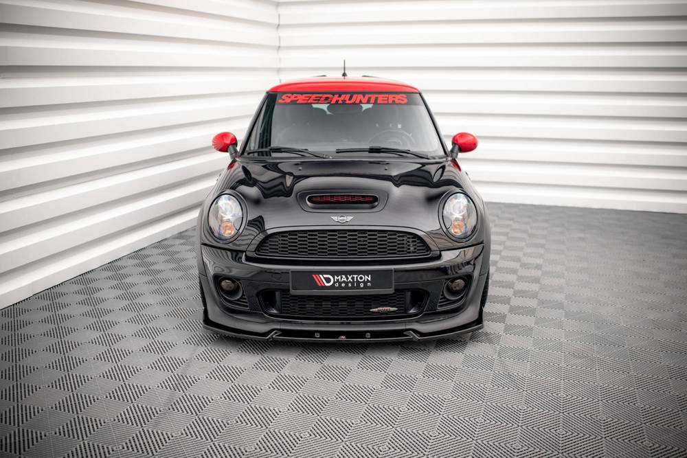 Voorspoiler V.3 Mini Cooper John Cooper Works R56 Maxton Glans Zwart