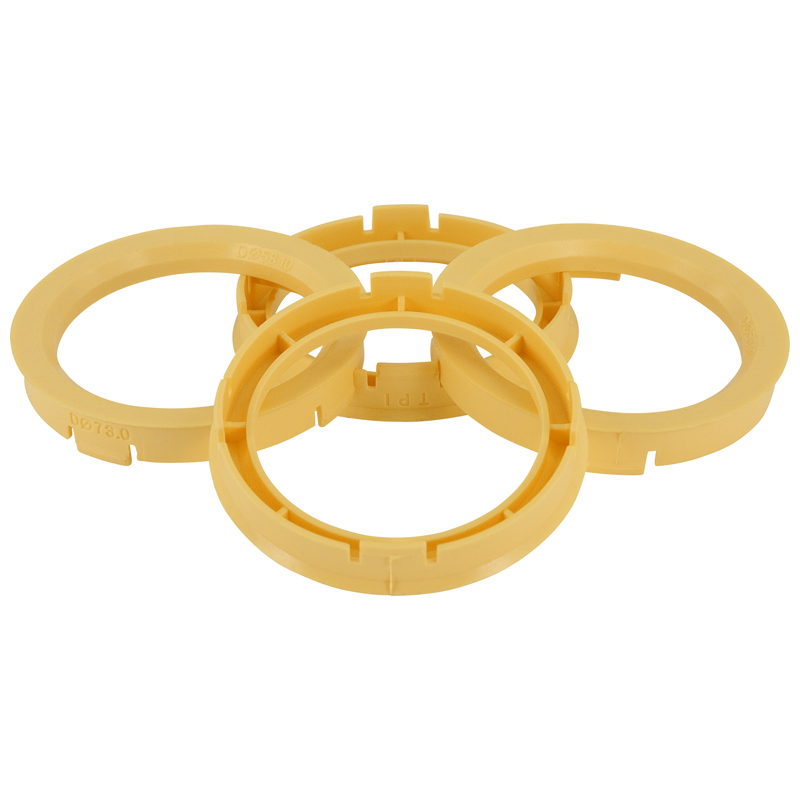 Set TPI Centreerringen - 72.5->54.1mm - Geel