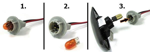 LED Indicator chome BMW 3-serie E90/E91