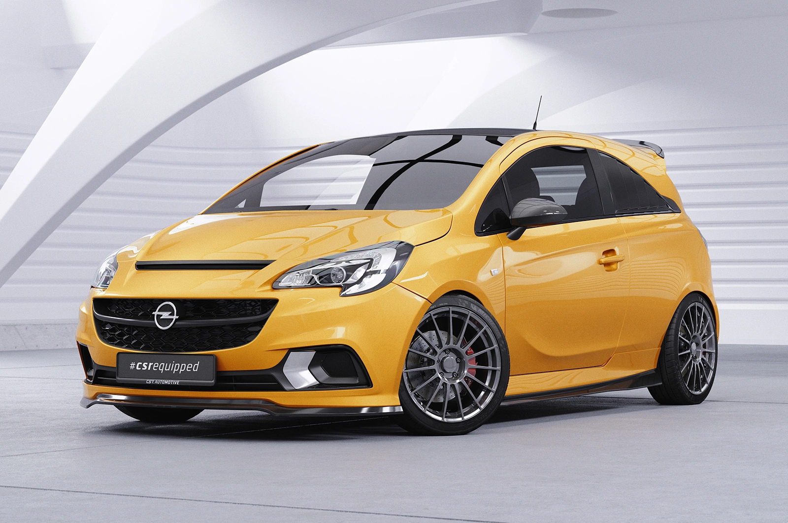 Voorspoiler Opel Corsa E OPC / GSi Glans Zwart van CSR Automotive (03/2015-06/2019)