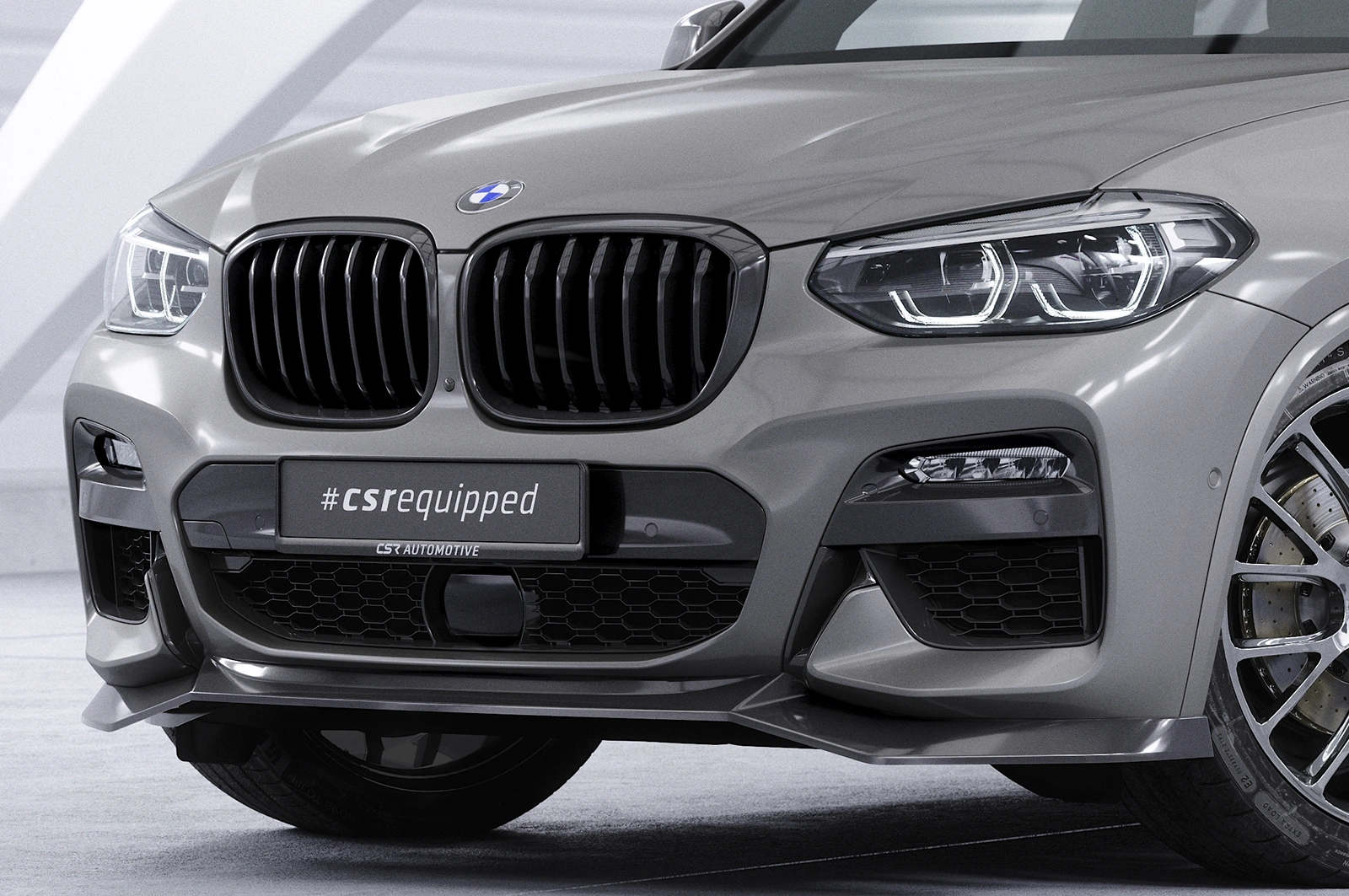 Voorspoiler BMW X3 G01 / X4 G02 M-Pakket 2017-2021 Glans Zwart CSR