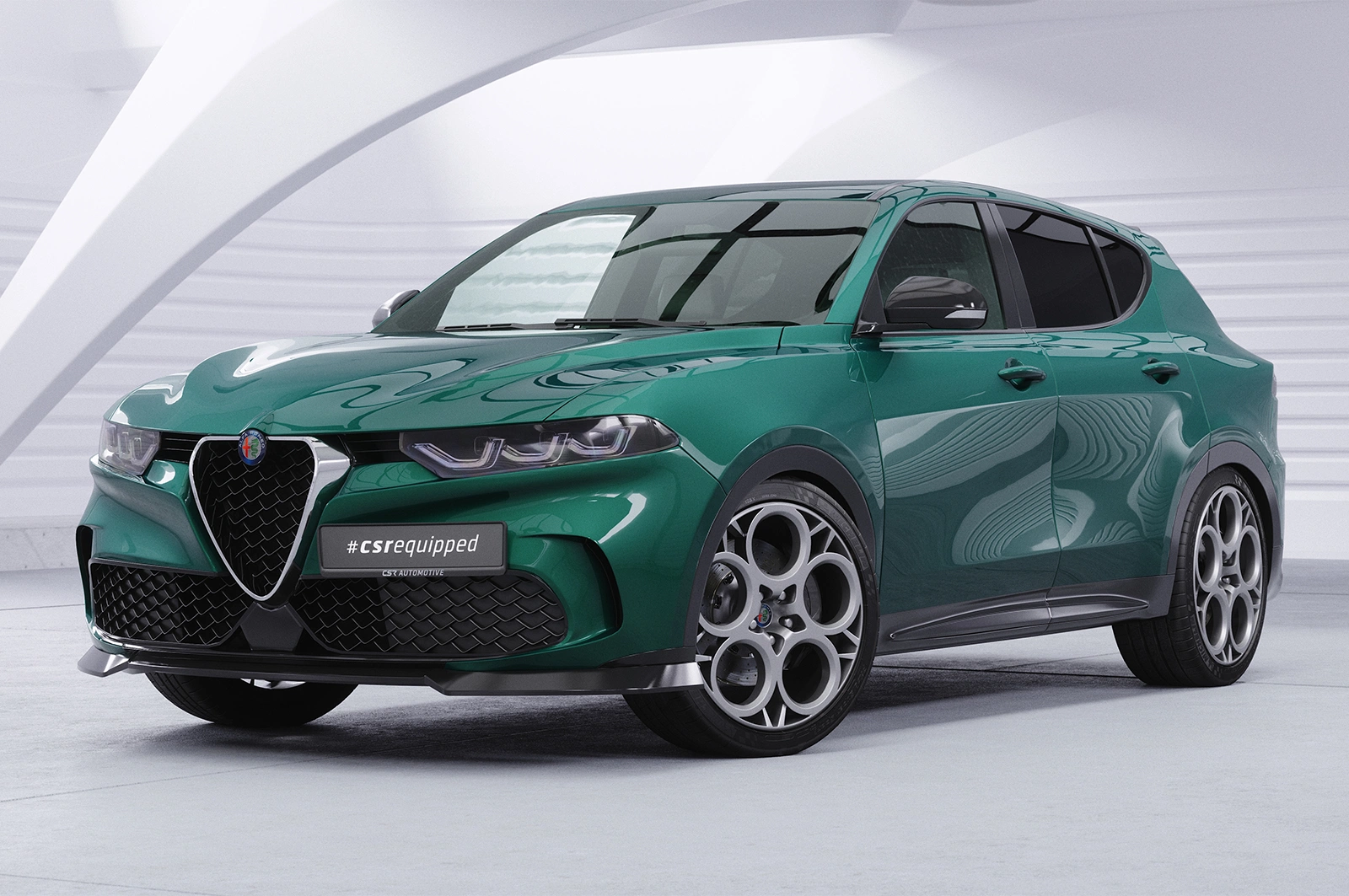 Voorspoiler Alfa Romeo Tonale glans zwart